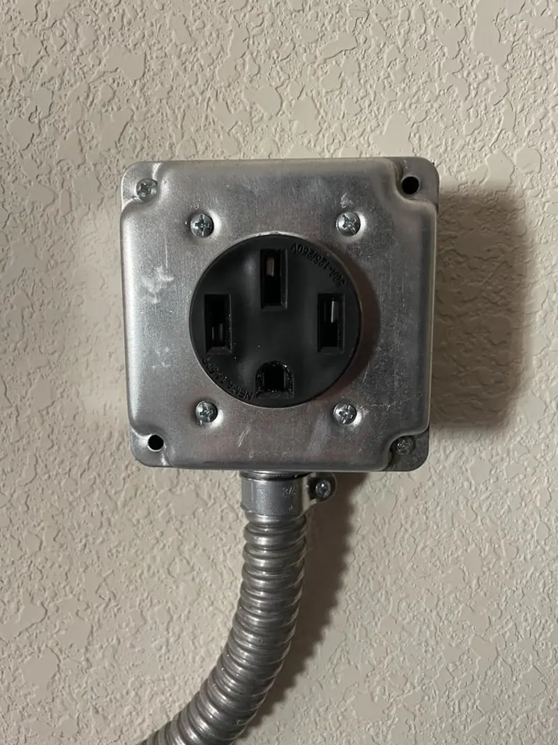 NEMA 14-50 outlet installed for Smart Home Electrical in Vine Hill